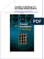 Download pdf Sound Insulation In Buildings 1St Edition Jens Holger Rindel Author ebook full chapter 