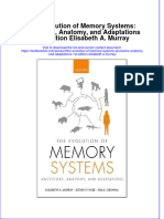 Textbook The Evolution of Memory Systems Ancestors Anatomy and Adaptations 1St Edition Elisabeth A Murray Ebook All Chapter PDF