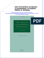 Download textbook The European Convention On Human Rights A Commentary 1St Edition William A Schabas ebook all chapter pdf 