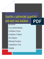 Earthwork Quantities and Mass Haul Diagram
