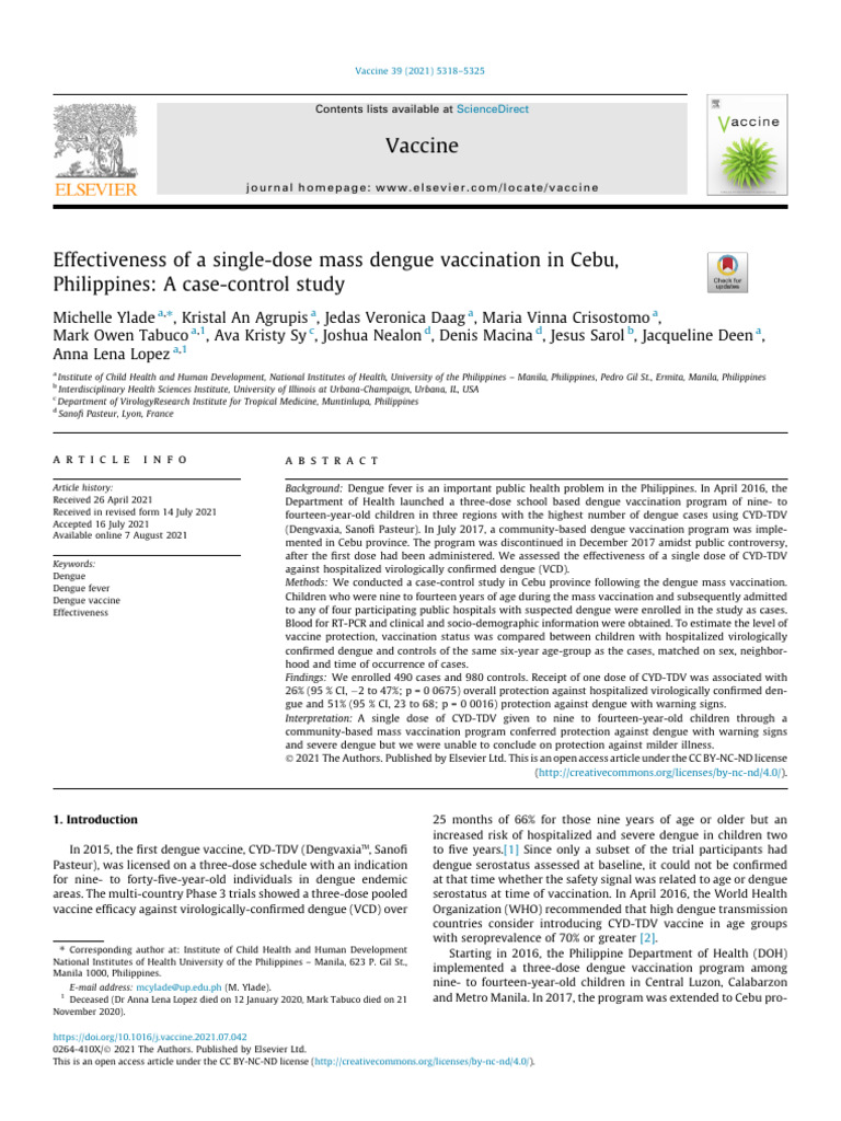 Case Control Ex | PDF | Vaccines | Logistic Regression