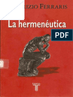 Maurizio Ferraris La Hermeneutica