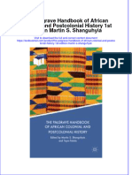 Textbook The Palgrave Handbook of African Colonial and Postcolonial History 1St Edition Martin S Shanguhyia Ebook All Chapter PDF