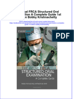 Textbook The Final Frca Structured Oral Examination A Complete Guide 1St Edition Bobby Krishnachetty Ebook All Chapter PDF