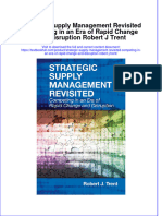 Download full chapter Strategic Supply Management Revisited Competing In An Era Of Rapid Change And Disruption Robert J Trent pdf docx