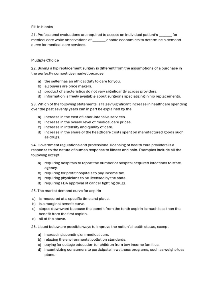 Fill in blanks pdf health care employment