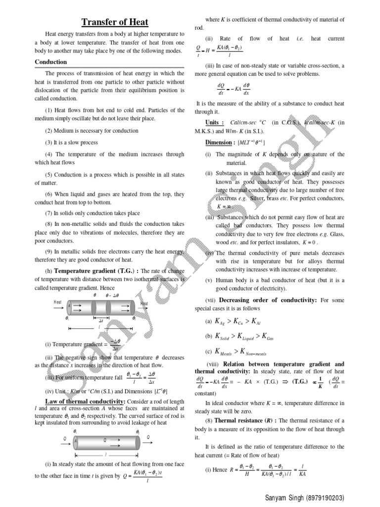 Transmission of Heat | PDF | Thermal Conduction | Heat Transfer