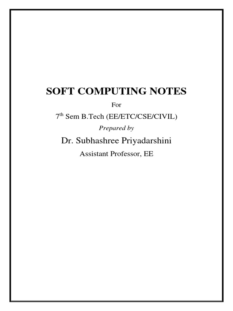 Soft Computing Notes 1650959770 | PDF