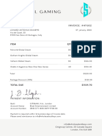 Black White Minimalist Simple Creative Freelancer Invoice