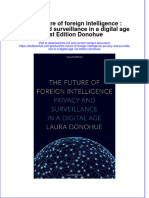 Textbook The Future of Foreign Intelligence Privacy and Surveillance in A Digital Age 1St Edition Donohue Ebook All Chapter PDF