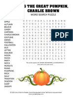 Its The Great Pumpkin Charlie Brown Word Search Puzzle File