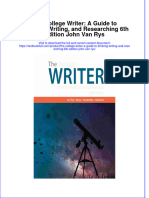 PDF The College Writer A Guide To Thinking Writing and Researching 6Th Edition John Van Rys Ebook Full Chapter