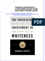 Textbook The Possessive Investment in Whiteness How White People Profit From Identity Politics George Lipsitz Ebook All Chapter PDF