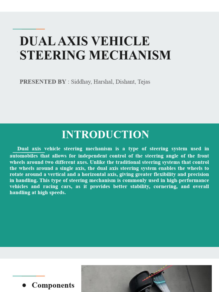Dual Axis Steering Vehicle Mechanism Download Free PDF Steering