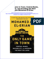 Download textbook The Only Game In Town Central Banks Instability And Avoiding The Next Collapse Mohamed El Erian ebook all chapter pdf 