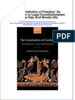PDF The Constitution of Freedom An Introduction To Legal Constitutionalism Andras Sajo and Renata Uitz Ebook Full Chapter