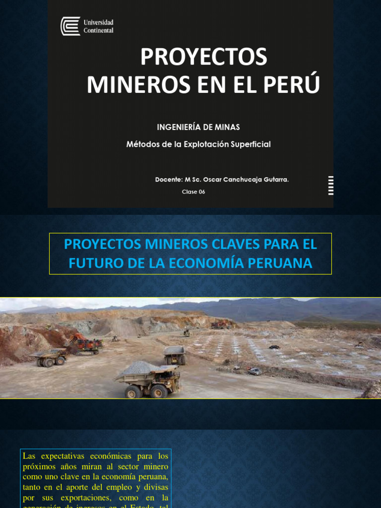 Proyectos Mineros Clave en Perú | PDF | Minería | Evaluación de impacto ...