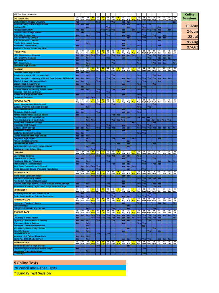 2024 Dates New | PDF | Educational Institutions