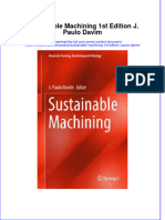 Textbook Sustainable Machining 1St Edition J Paulo Davim Ebook All Chapter PDF