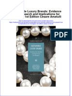 Textbook Sustainable Luxury Brands Evidence From Research and Implications For Managers 1St Edition Cesare Amatulli Ebook All Chapter PDF