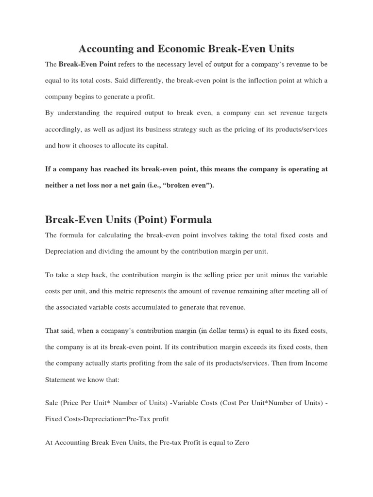Course 6 accounting breakeven pdf financial economics business