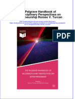 Textbook The Palgrave Handbook of Multidisciplinary Perspectives On Entrepreneurship Romeo V Turcan Ebook All Chapter PDF