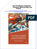 Download textbook The Palgrave Handbook Of Applied Linguistics Research Methodology Aek Phakiti ebook all chapter pdf 