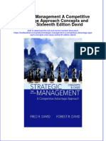 PDF Strategic Management A Competitive Advantage Approach Concepts and Cases Sixteenth Edition David Ebook Full Chapter