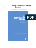 PDF The Multinational Construction Industry Seymour Ebook Full Chapter
