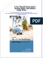 PDF The Least You Should Know About English Writing Skills 13Th Edition Paige Wilso Ebook Full Chapter