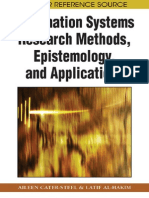 Information Systems Research Methods, Epistemology and Applications - 160566040X