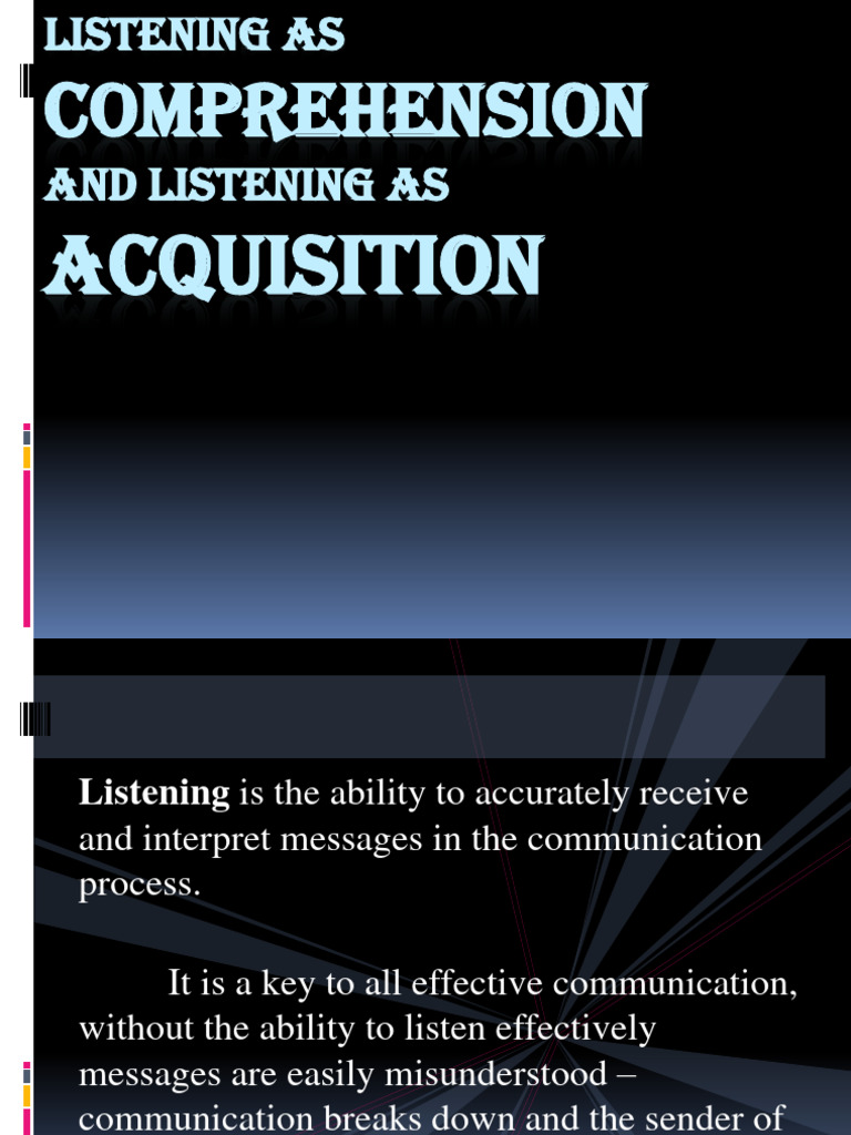 Effective Listening Strategies Explained | PDF | Reading Comprehension ...