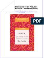 Download textbook Syriza The Failure Of The Populist Promise 1St Edition Cas Mudde Auth ebook all chapter pdf 