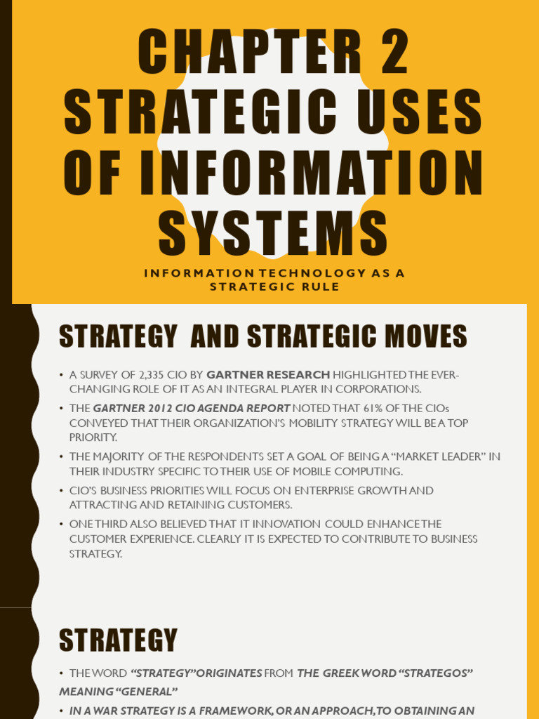 Strategic Uses of Information Systems | PDF | Competitive Advantage ...