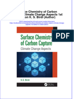 PDF Surface Chemistry of Carbon Capture Climate Change Aspects 1St Edition K S Birdi Author Ebook Full Chapter