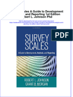 Download pdf Survey Scales A Guide To Development Analysis And Reporting 1St Edition Robert L Johnson Phd ebook full chapter 
