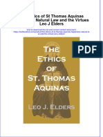 PDF The Ethics of ST Thomas Aquinas Happiness Natural Law and The Virtues Leo J Elders Ebook Full Chapter