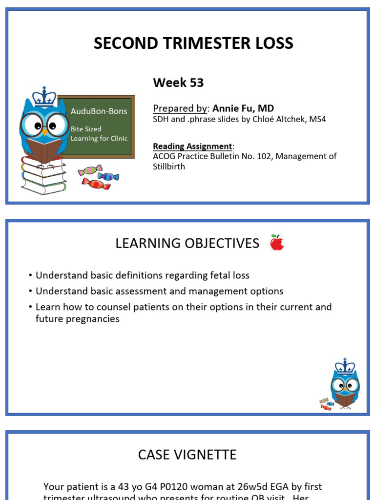 Week 53 - Second Trimester Loss | PDF | Miscarriage | Pregnancy