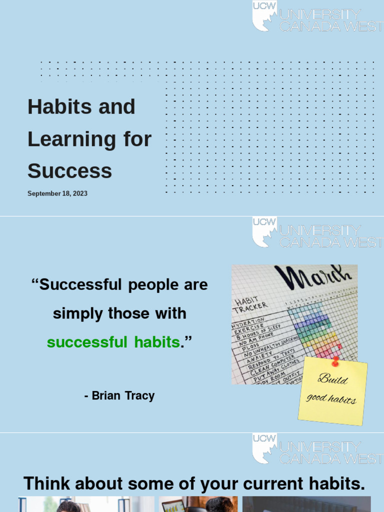 Learning Success Habits Guide | PDF | Behavior Modification | Cognition