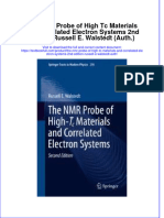 Textbook The NMR Probe of High TC Materials and Correlated Electron Systems 2Nd Edition Russell E Walstedt Auth Ebook All Chapter PDF