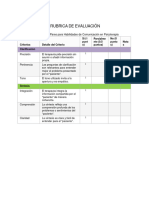 Rubrica de Evaluacion