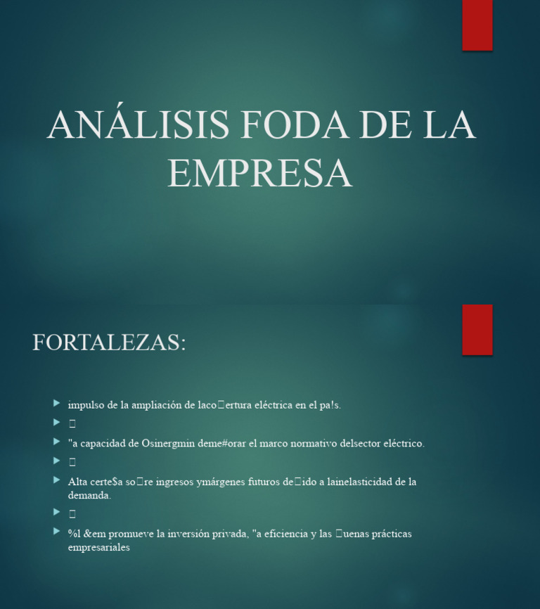 Análisis FODA del Sector Eléctrico | PDF | Tecnología