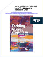 PDF Tackling A Level Projects in Computer Science Ocr H446 Ceredig Cattanach Chell Ebook Full Chapter