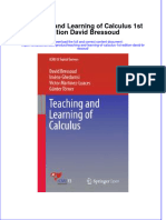 PDF Teaching and Learning of Calculus 1St Edition David Bressoud Ebook Full Chapter