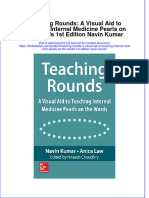 Download pdf Teaching Rounds A Visual Aid To Teaching Internal Medicine Pearls On The Wards 1St Edition Navin Kumar ebook full chapter 