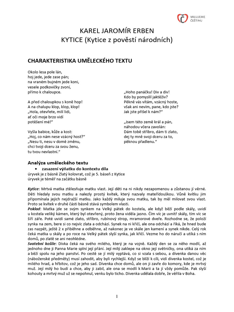 Karel Jaromir Erben Kytice | PDF