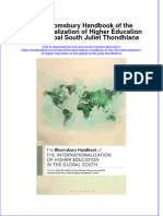 Download full chapter The Bloomsbury Handbook Of The Internationalization Of Higher Education In The Global South Juliet Thondhlana pdf docx