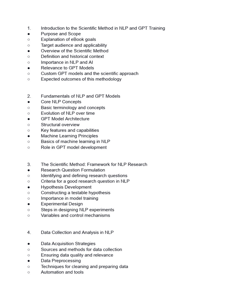 Introduction To The Scientific Method in NLP and GPT Training ...