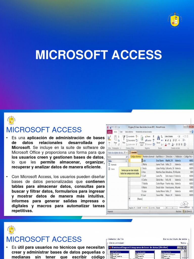 Microsoft Access 210324 | PDF | Bases de datos | Visual Basic para ...