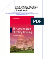 Download textbook The Art And Craft Of Policy Advising A Practical Guide 1St Edition David Bromell Auth ebook all chapter pdf 
